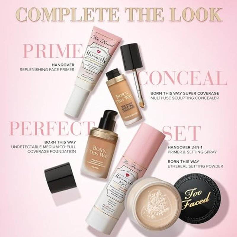 Too Faced Hangover Replenishing Face Primer | Hydrating + Dewy, Travel Size, 0.68 Ounce, Clear