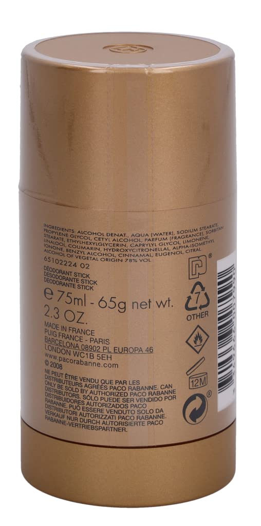 Paco Rabanne 1 Million Deodorant Stick for Men - 2oz / 75ml Fresh Scent