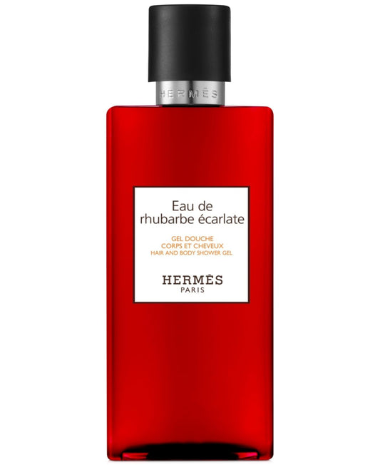 Hermes Eau De Rhubarbe Ecarlate Shower Gel - Hair & Body Cleanser, 6.5 Oz