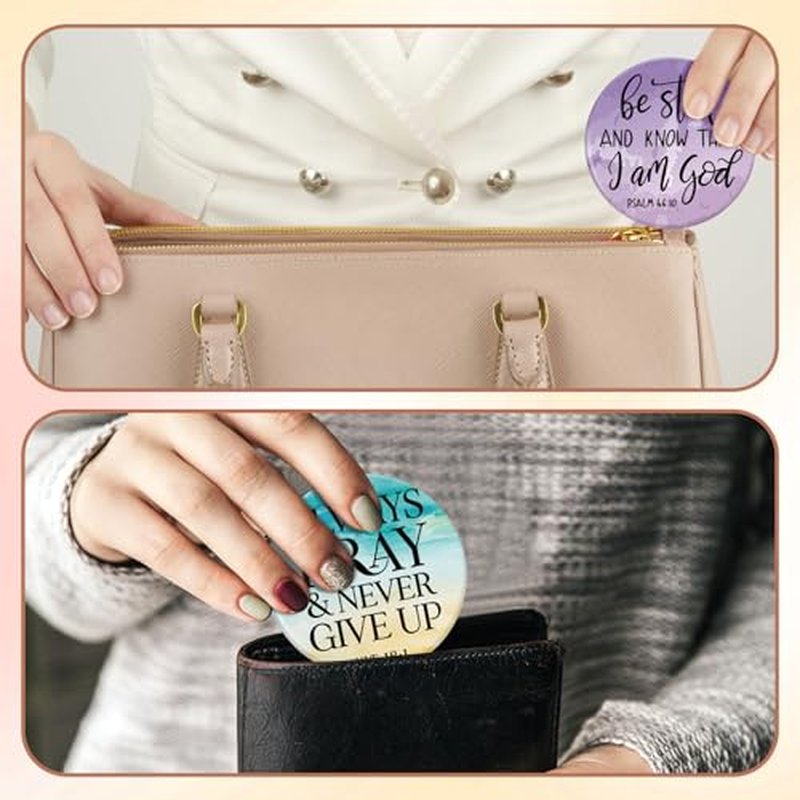 GlikCeil 36 Pcs Inspirational Compact Mirrors Gifts Bulk for Women Mini Purse Pocket Mirrors Employee Appreciation Gifts for Leader Lady Coworkers Nurse Teacher Office Friends Gifts