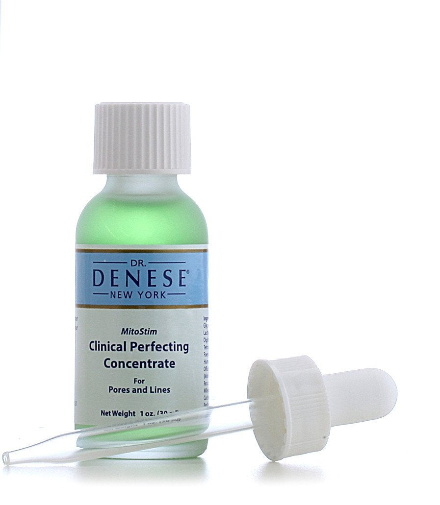 Dr. Denese Mitostim Clinical Perfecting Concentrate For Pores & Lines with Fruit Acids, Peptides, Brown Algae, Chamomile & Hops - Skin Repair for Reduced Look of Enlarged Pores - Cruelty-Free - 1oz