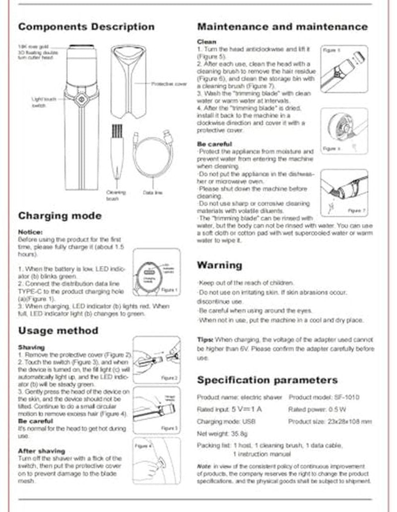 Facial Hair Removal for Women, Hair Removal Device(2023), SEIHAI Rechargeable Hair Remover for Women, Facial Hair Remover for Face, Upper Lip, Chin, Included 2 x Replacement Heads