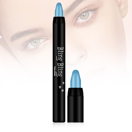 Eyeshadow Stick Set, 2025 New 16 Color Highlighter Eyeshadow Pencil Waterproof Glitter Eye Shadow Eyeliner Pen, Cream Eyeshadow Long Lasting Waterproof High Pigmented Eye Shadow (#11 Dazzle Blue)