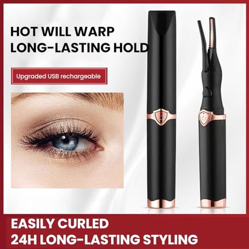 Electric Eyelash Curler for Instant Glam,2025 Upgrade Heated Eyelash Curler for Women,Mini Electric Eye Lash Curler with 3 Heat Modes,Fast Heat up in 8s Finalize Eyelash Holder Tool (Black/1pcs)