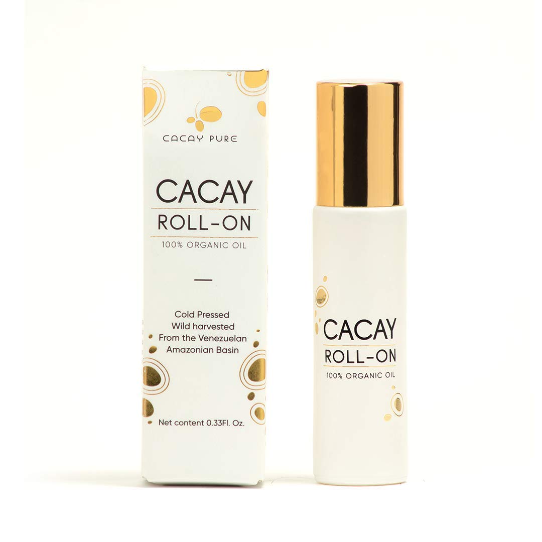 Cacay Pure Roll On: Natural Cacay Oil for Skin Care & Hair Care| Body & Vitamin E Oil | Organic Retinol Facial Serum | Nail Growth | Stretch Mark & Massage Oil (0.33 Fl Oz)