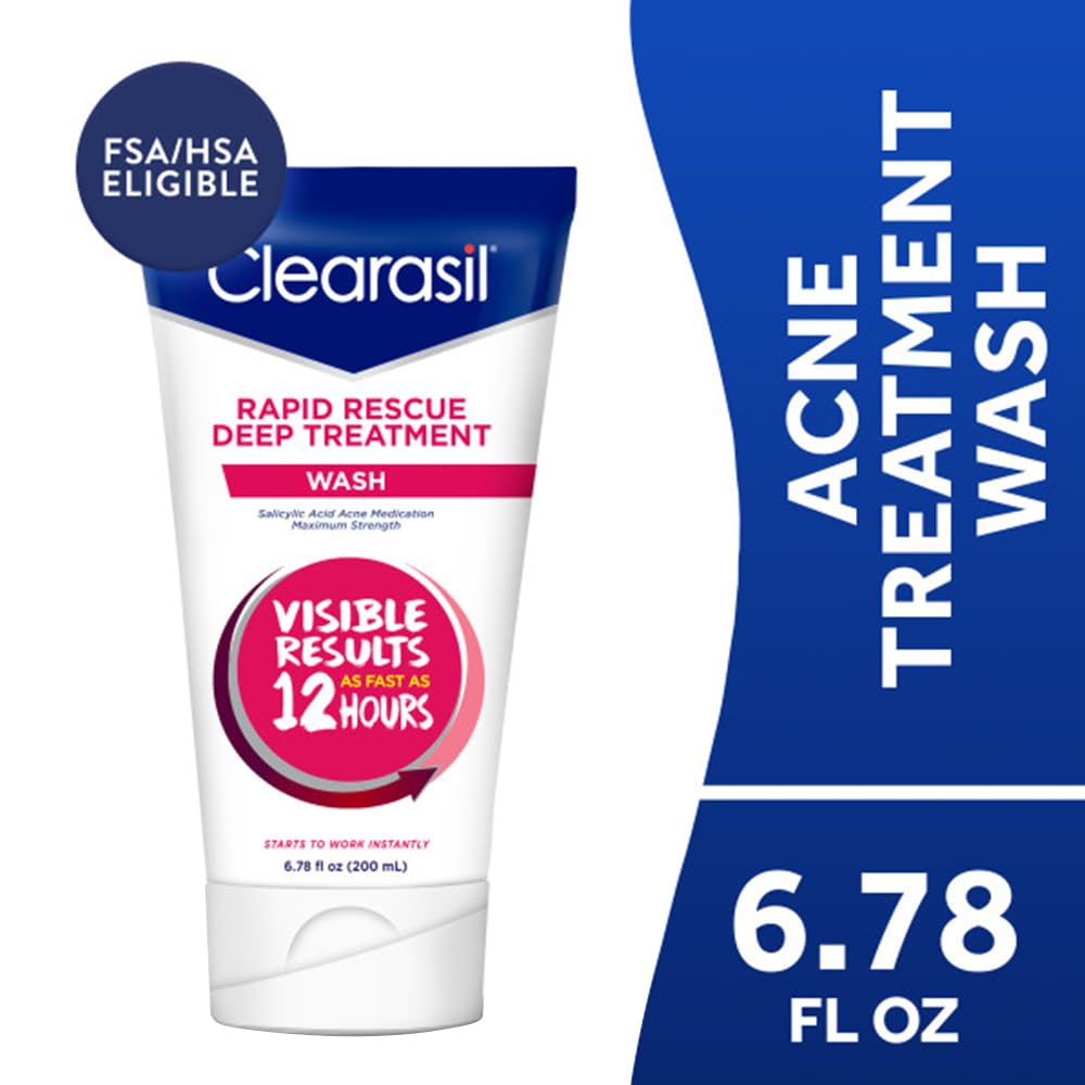 Clearasil Rapid Rescue Deep Treatment Wash, 6.78 Fl Oz (Packaging May Vary) (Pack of 8)
