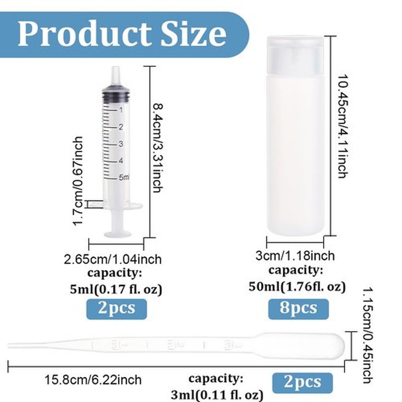 BENECREAT 8 Pack 50ml 1.7oz Clear Squeezable Plastic Sample Flip Cap Bottle Refillable Travel Containers for Makeup Cosmetic Toiletries Liquid