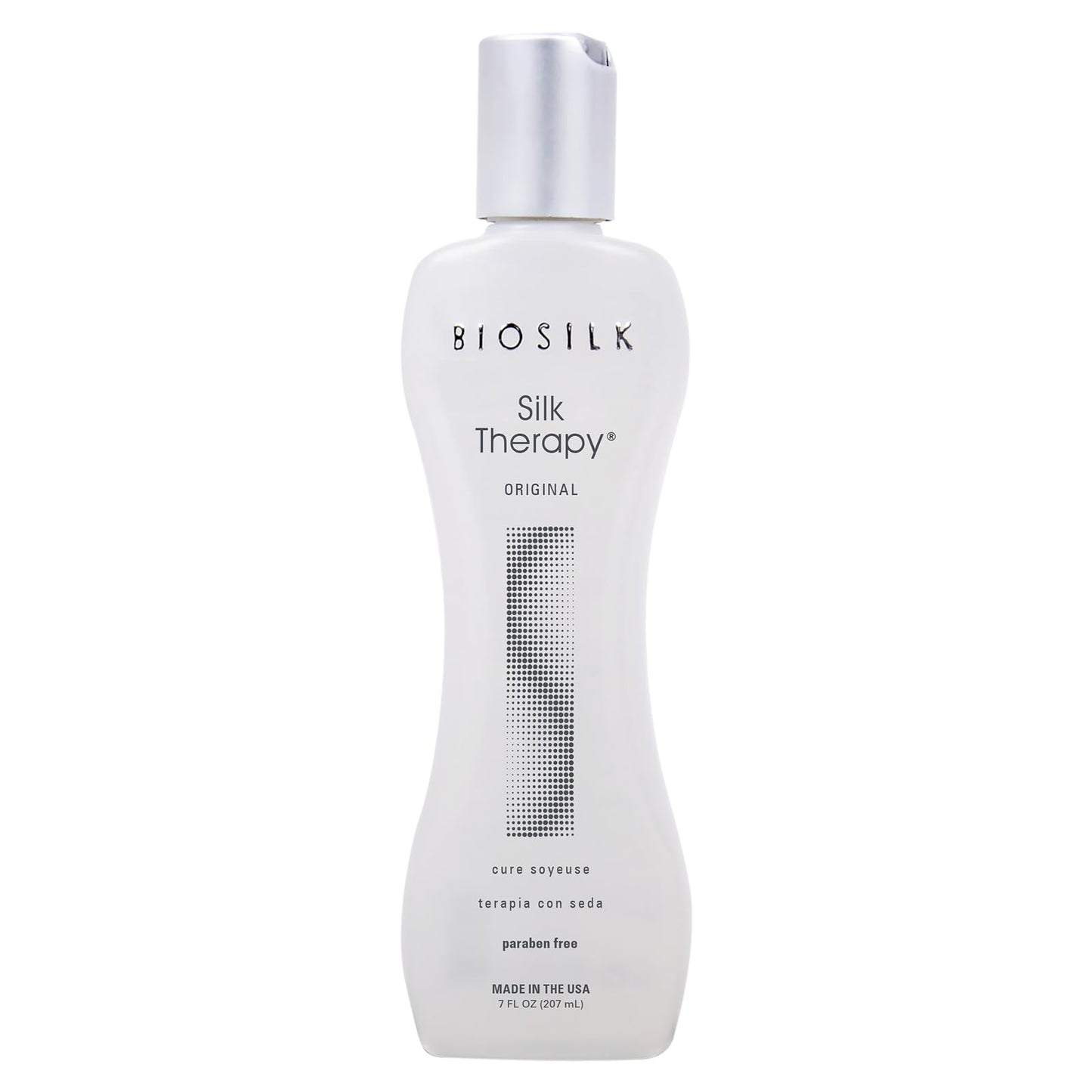BioSilk Silk Therapy Original, Reconstructing Leave-In Hair Treatment, Adds Shine, Smooths & Prevents Split Ends, Sulfate-Free, Paraben-Free, Cruelty-Free, 7 Oz