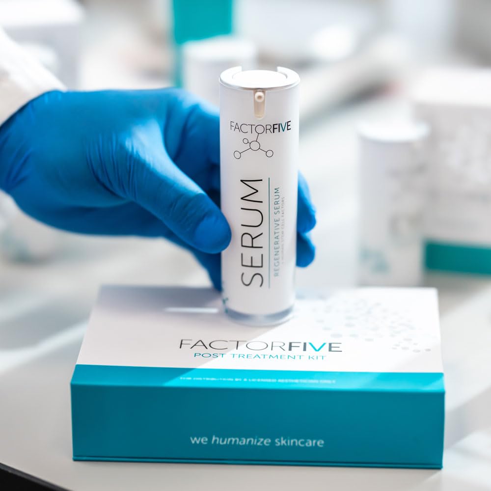 FACTORFIVE Regenerative Serum with Stem Cell Growth Factors, HGF for Skin Tightening and Smoothing, Wrinkle and Pore Reduction, and Rejuvenation - 1 fl oz/30ml