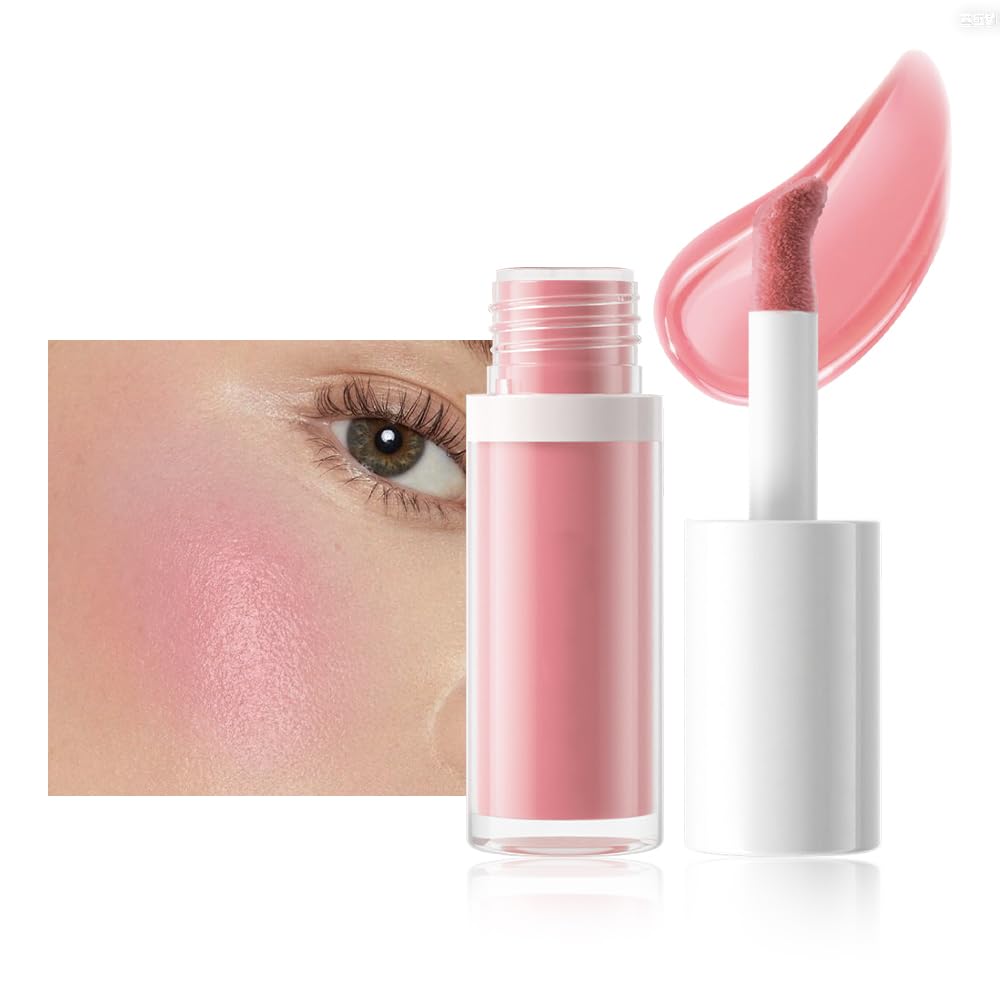Dusty Pink Mauve Highly Pigmented Liquid Blush Makeup for Cheeks Lips Eyes