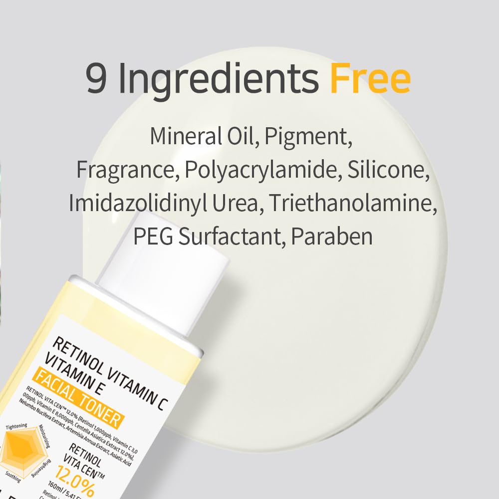 APLB Retinol Vitamin C Vitamin E Facial Toner | Retinol VITA CEN™ 12.0% 5.41 FL.OZ/Korean Skincare, Replenishing Moisture, Revitalize for Gentle and Improve Skin Texture Through Retinol