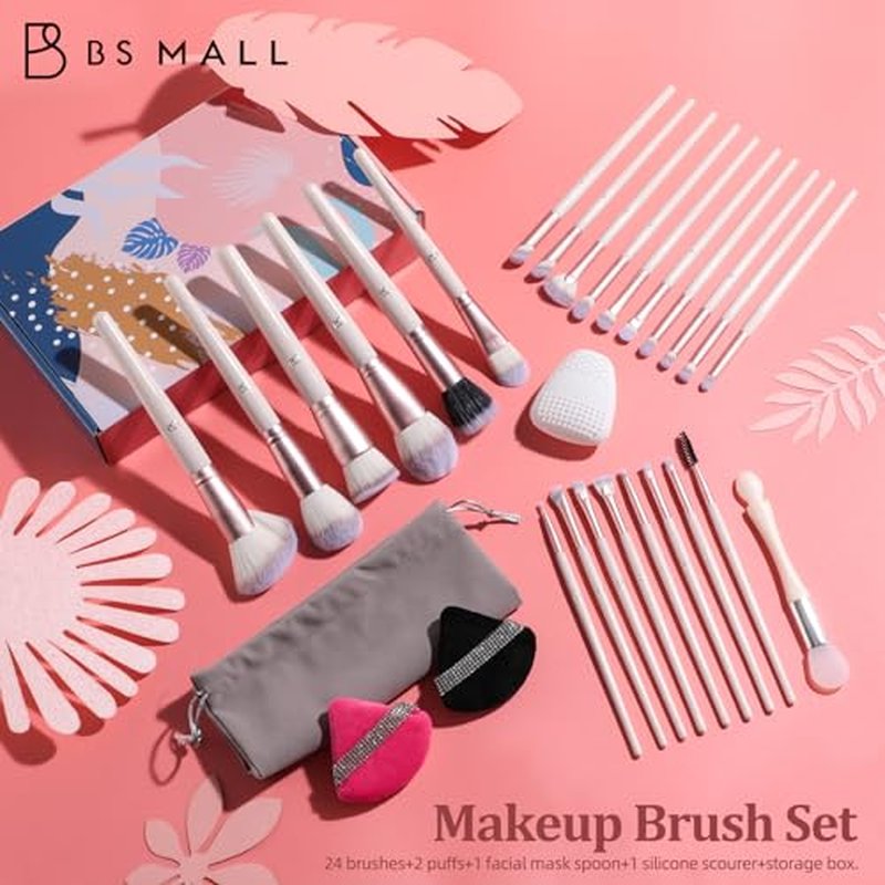 BS-MALL Premium Synthetic Foundation Powder Concealers Eye Shadows Makeup Brushes Gift set (Yellow)