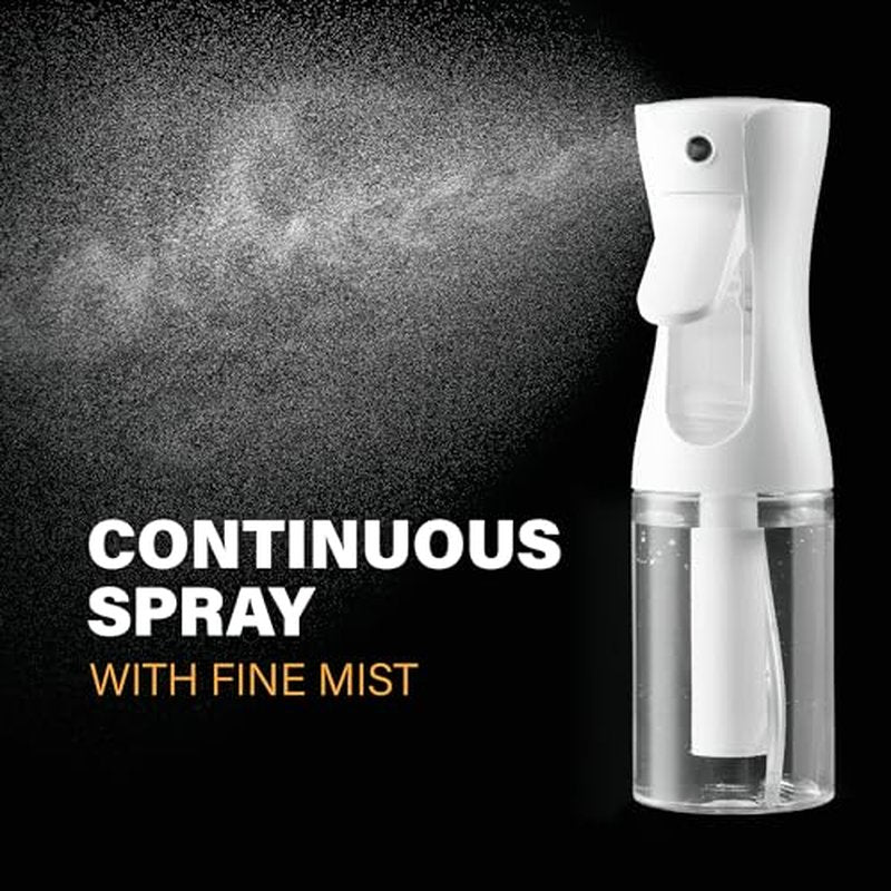 2 Pack Continuous Spray Bottles - Ultra Fine Mist Sprayer | Water Spray Bottle For Hair Mister Spray Bottle | Hair Spray Bottles For Hairstyling, Cleaning, Salons - 2pk 6.8 OZ / 200 ML