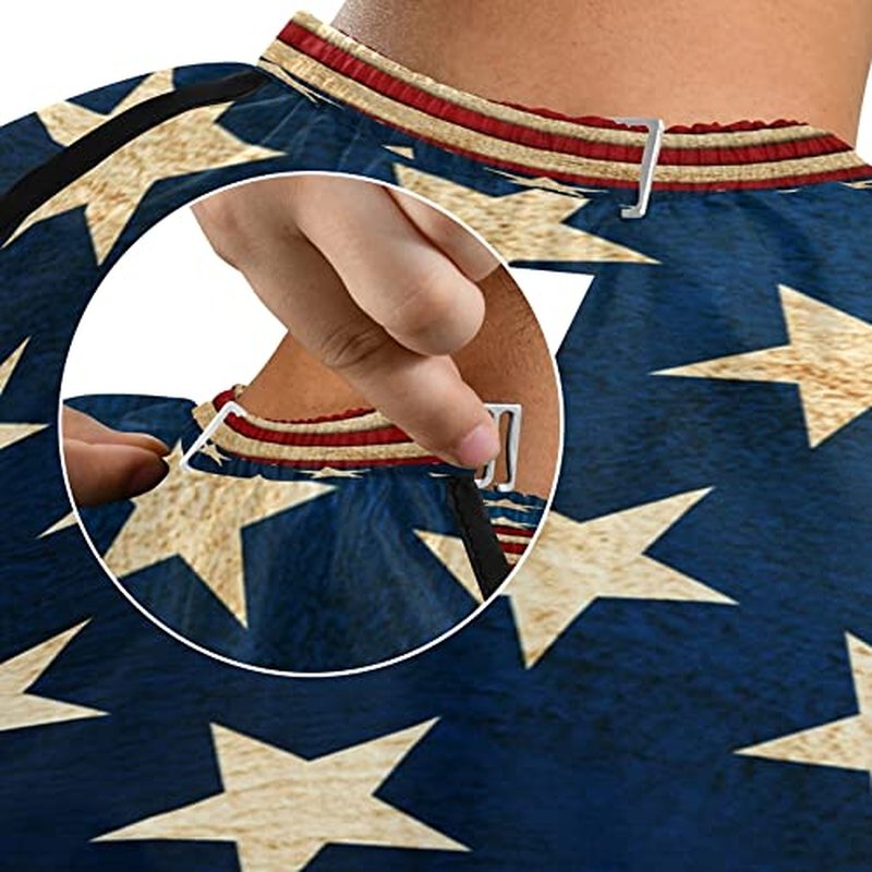 American Flag Barber Cape Salon Cape Haircut Apron Hair Cut Cape Waterproof, 55"x65"