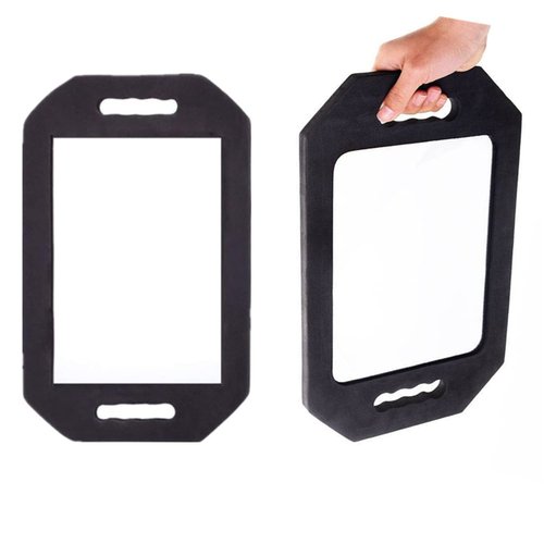 mpowtech Double Handle Mirror - 2 Pack Large Hand Held Mirror Foam Barber Mirror Handheld Salon Hand Mirror with Handle,Lightweight Foam Mirror Barber Accessories for Barbershop