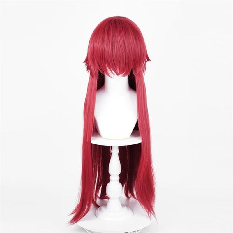 NiceLisa Mixed Deep Wine Red Long Grell Sutcliff Male Role Cosplay Costume Wig