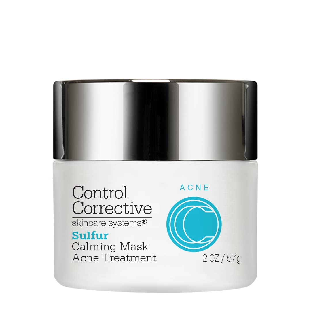 CONTROL CORRECTIVE Sulfur Calming Mask – 10% Sulfur with Aloe and Clay for Oil Control and Soothing Care, 2 oz
