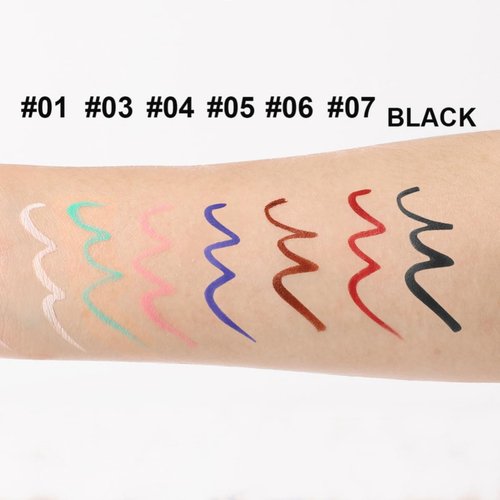 ONarisae Eyeliner Stamp Double-sided Liquid Winged Eyeliner Pencil Smudgeproof Long Lasting Brown
