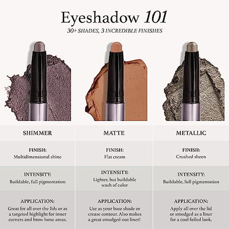 Julep Eyeshadow 101 Crème-to-Powder Waterproof Eyeshadow Stick – Midnight Blue Shimmer – Long-Lasting, Crease-Proof, Deep Navy Blue Cream Eyeshadow with Built-in Smudger