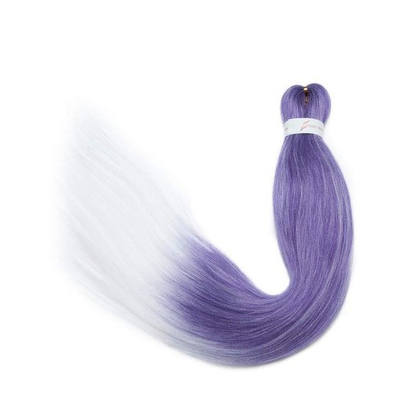 Easy Braid Crochet Hair Pre Stretched Braiding Hair Extensions Hot Water Setting Braiding Hair Soft Yaki Texture Braids Hair Professional Itch Free Synthetic Fiber 26In（4 Bundles,purple/60#)