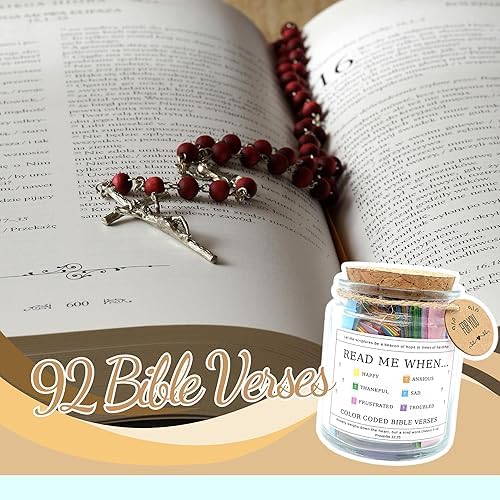 Read Me When Bible Vers, Hope Jar, Prayer Jar, Christian Gifts for Women, Christian Gifts for Mom, Bible Gifts for Women, Christian Gifts for Men, Christian Gifts for Father, Christian Gifts For Teen.