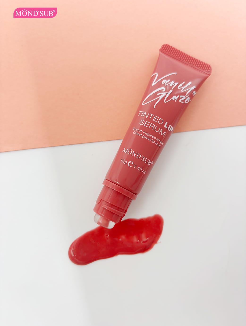MOND’SUB Tinted Lip Serum Essence: Glass Glow Shine + 16H Hydra-Locking, Featherweight Non-Sticky Color, Transfer-Resistant Plumping Vegan Formula