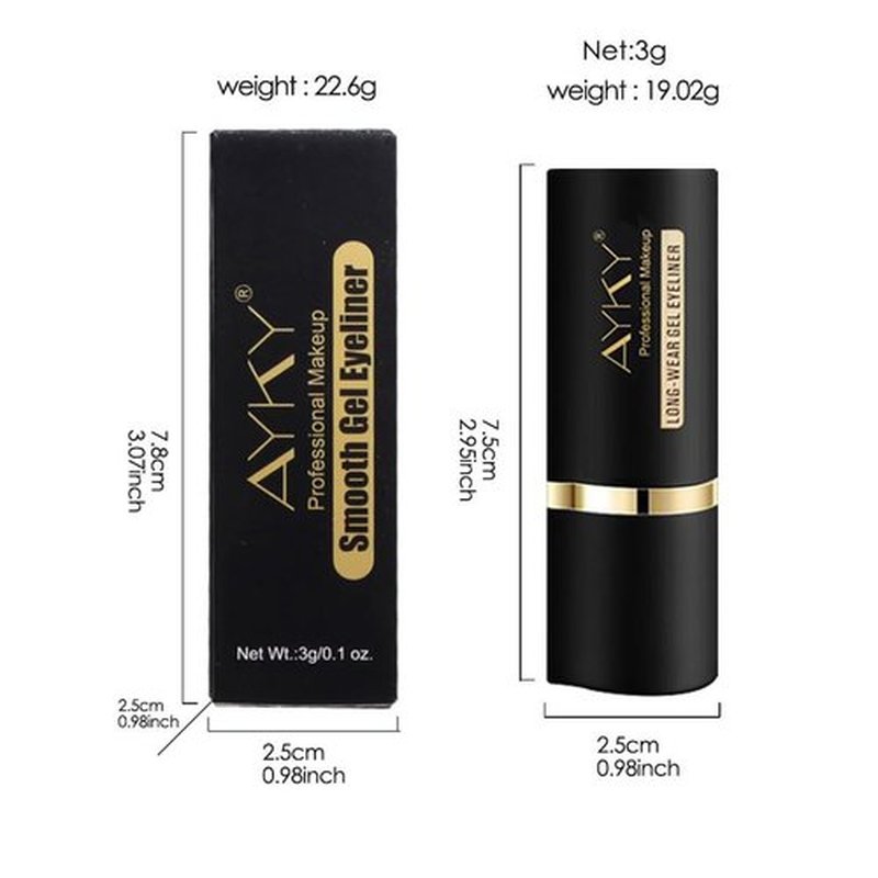 EZGHAR Bousalutend Eye Liner, Bousalurrens Eyeliner Cream, Bousalutend Eyeliner, Ayky Long Wear Gel Eyeliner, Matte Quick-Dry Natural Black Eyeliner Cream, Waterproof Smudge Proof (4PCS)
