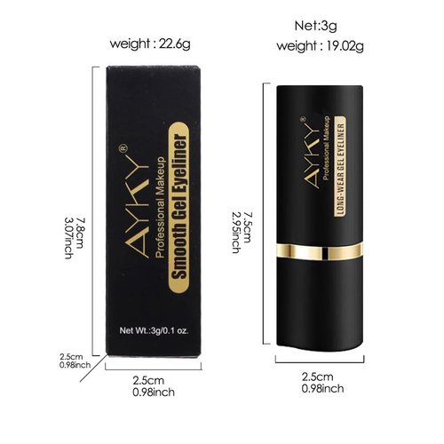 EZGHAR Bousalutend Eye Liner, Bousalurrens Eyeliner Cream, Bousalutend Eyeliner, Ayky Long Wear Gel Eyeliner, Matte Quick-Dry Natural Black Eyeliner Cream, Waterproof Smudge Proof (#03)