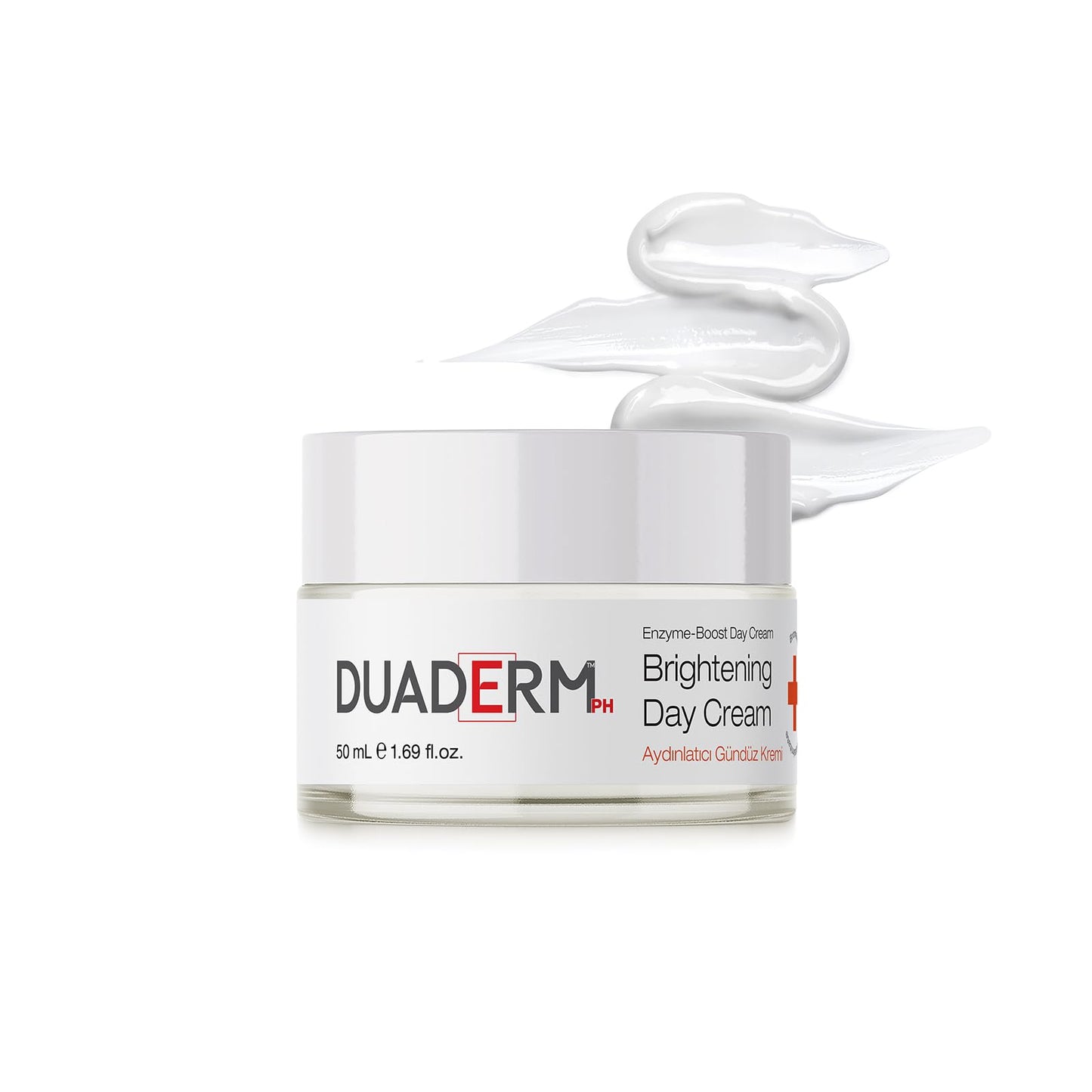 DUADERM Enzyme-Boost Brightening Day Cream, Lightweight Glow-Boosting Daily Moisturizer & Makeup Primer, 1.7 fl oz (50 mL)