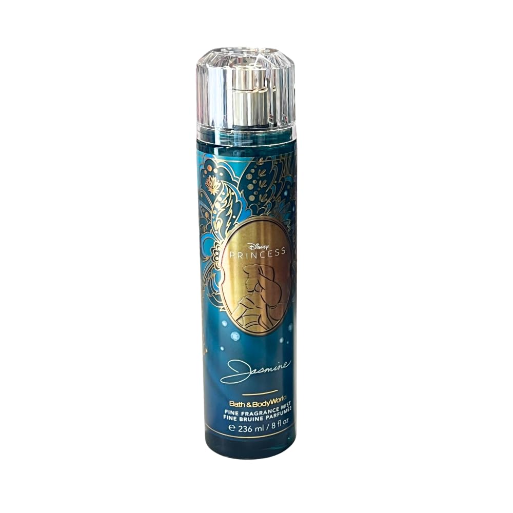 Bath & Body Works PRINCESS COLLECTION Fine Fragrance Mist & Ultimate Hydration Body Cream 2-piece Gift Set with a Bow for Holidays - Full Size – Limited Edition (Jasmine)