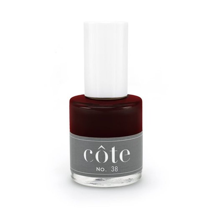Cote Shop Nail Polish - Quick Dry Nail Polish - Vegan Nail Polish - 0.4 Fluid Oz Regular Nail Polish - Cruelty Free - Non Toxic & Safe - Chip Resistant & Full Coverage (No. 38 Merlot Black Cherry)
