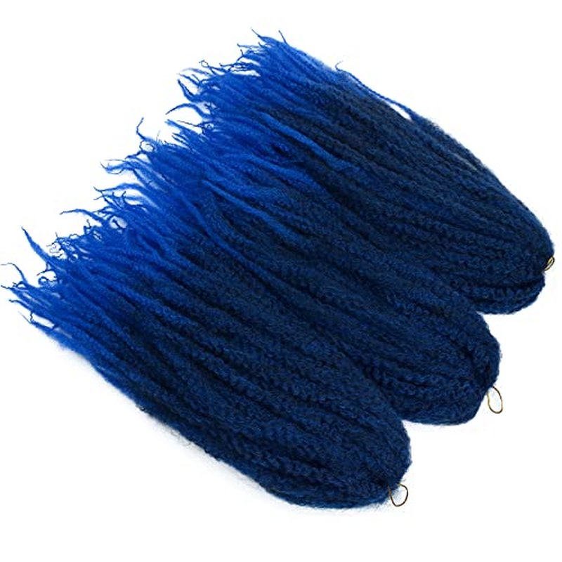 KGBFASS 24inch Blonde Marley Braiding Hair Long Kinky Curly Marley Twist Braiding Hair for Faux Locs Box Braids Crochet Hair Extension Black Women 3Pcs(613#)