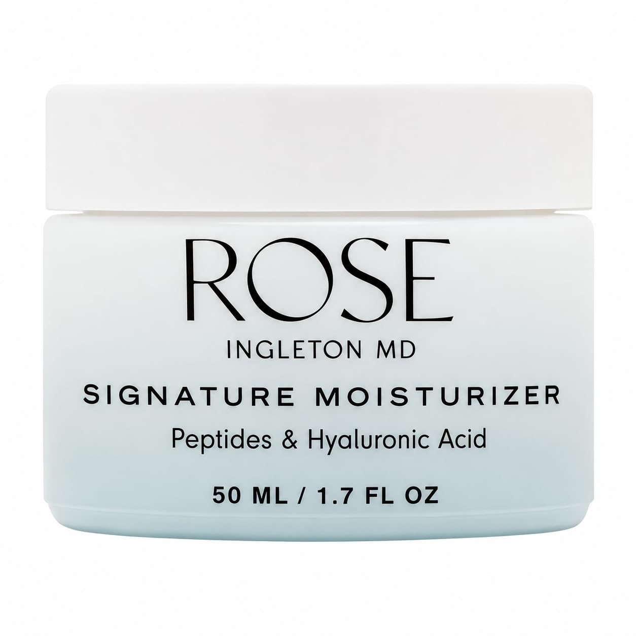 ROSE Ingleton MD Signature Face Moisturizer, Multitasking Facial Cream with Peptides, Ceramides, Hyaluronic Acid & Vitamin C, Dermatologist Developed, Vegan, Fragrance Free, Non-Comedogenic, 1.7 fl oz
