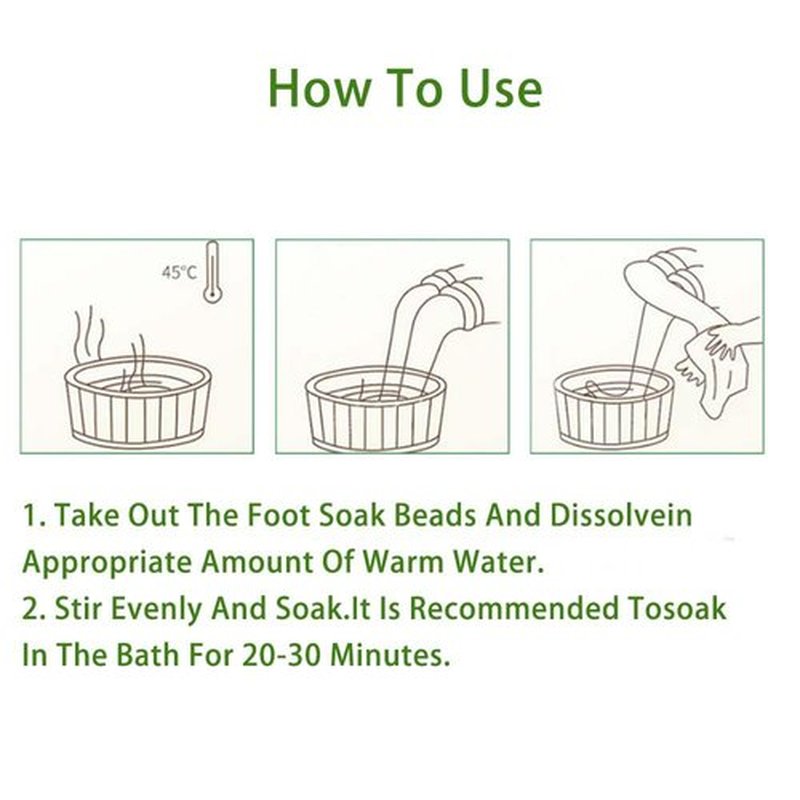Revivafoot Bee Venom Foot Soak, Revivafoot Bee Venom Drainage Foot Soak Beads, Revivafoot Foot Soak, Effective Relief Of Fatigue, Foot Bath Beads 7pcs/1pack (2 Pcs)