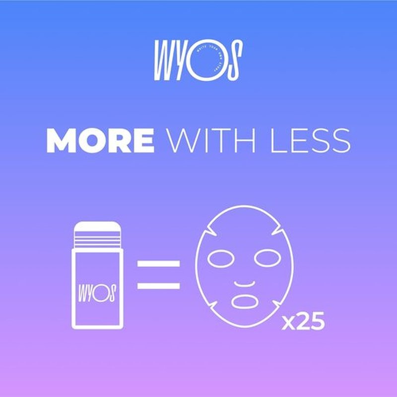 WYOS Clay Face Mask Sticks 2 Pack, Travel Friendly, Leak Free, No Mess, Purifying Deep Pore Cleansing White Clay Treatment, Antioxidants, Vegan, Cruelty Free, Clean Formula, Sulfate Free, Paraben Free