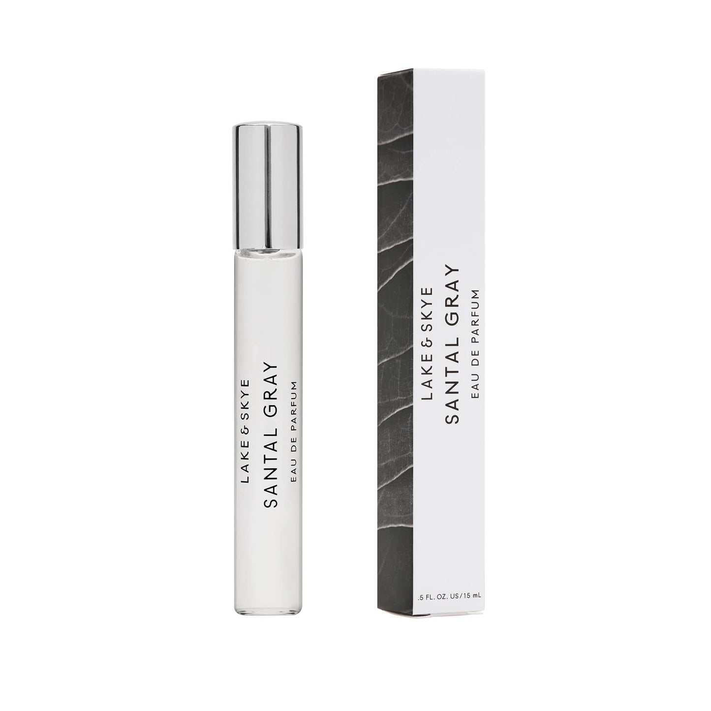 Lake & Skye Santal Gray Eau de Parfum Travel Spray, Long Lasting Fragrance, 0.5 fl oz (15 ml) - Santal, Cardamom, Sandalwood, Earthy, Musk, Vegan, Paraben-Free, Cruelty-Free