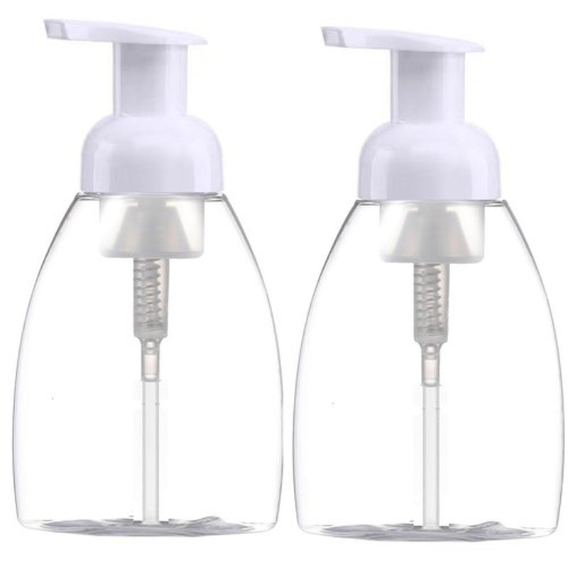 KEAIYYJ® Foam Pump Bottle Foaming Hand Soap Dispenser Empty Refillable Containers Clear 8.5 oz/250 ml 2 Pack