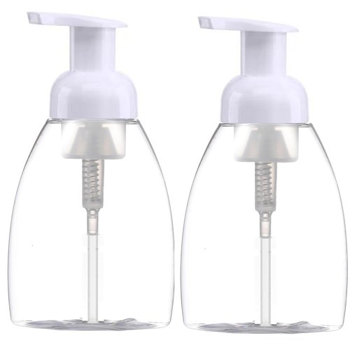 KEAIYYJ® Foam Pump Bottle Foaming Hand Soap Dispenser Empty Refillable Containers Clear 8.5 oz/250 ml 2 Pack