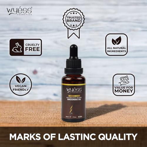WYESS Natural Beard Growth Serum and Oil for Men - Extra Strength Beard Vitamins, Growth Enhancer, Grooming Gift - 1 fl oz - Beard Oil, 1 Pack