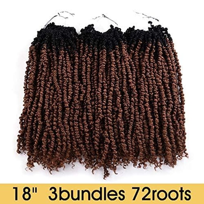Silike Passion Twists Braiding Hair, Crochet Passion Twist(12 Roots per Pack, 6 Packs) Pre-twist Passion Twist Hair for Black Women (18 inch, ombre 30)
