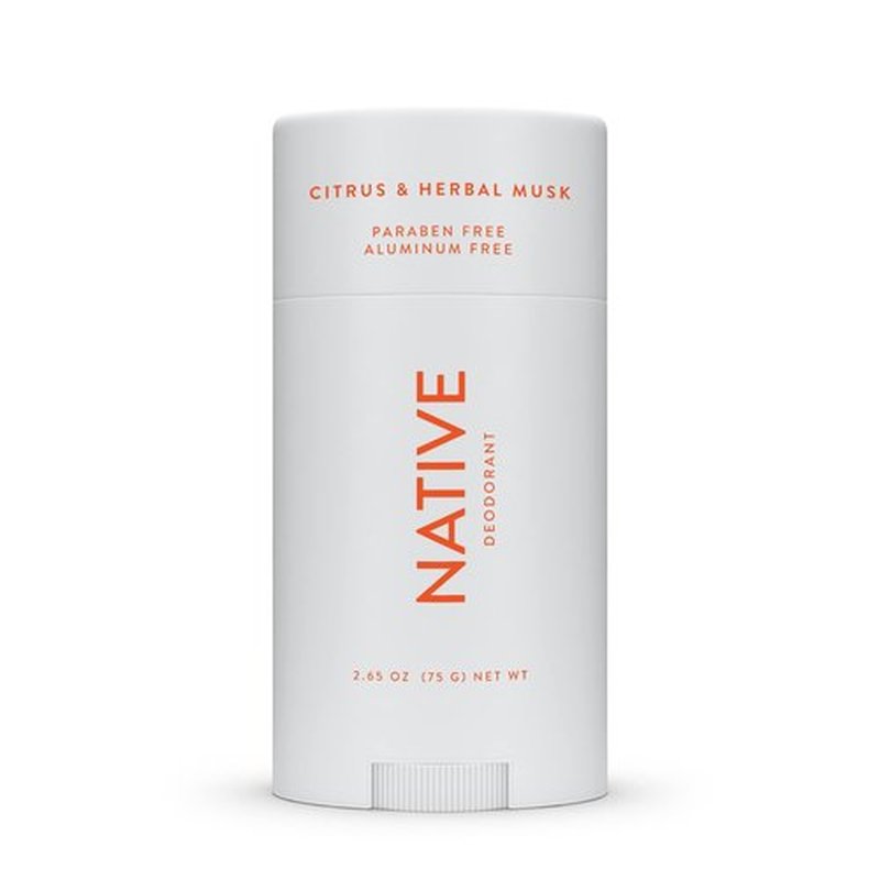 Native Deodorant | Natural Deodorant for Men, Aluminum Free with Baking Soda, Probiotics, Coconut Oil and Shea Butter | Citrus & Herbal Musk