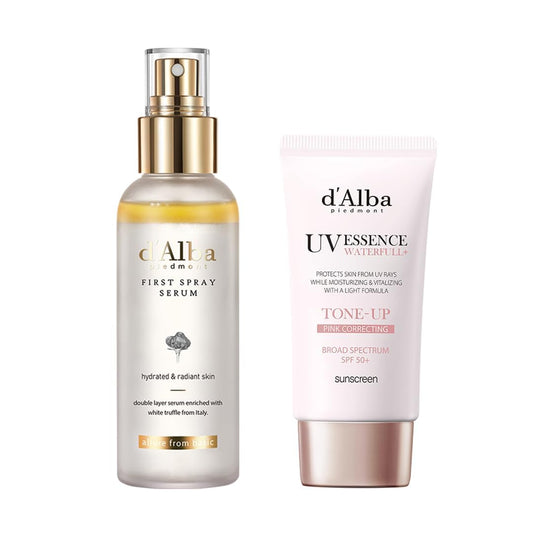d'alba White Truffle First Spray Serum & Tone-Up Sunscreen - Broad Spectrum SPF 50+, Vegan, All Skin Types
