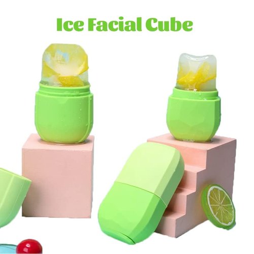 Ice Roller for Face and Eye, Upgrated Ice Face Roller,Facial Beauty Ice Roller Skin Care Tools, Ice Facial Cube, Gua Sha Face Massage, Silicone Ice Mold for Face Beauty (Green)