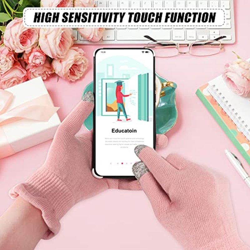 Donfri 2 Pairs Moisturizing Gloves Overnight Kids Cotton Gloves for Eczema Lotion Gloves for Dry Hands,Gloves with Touchscreen Fingers Sleeping (XS)