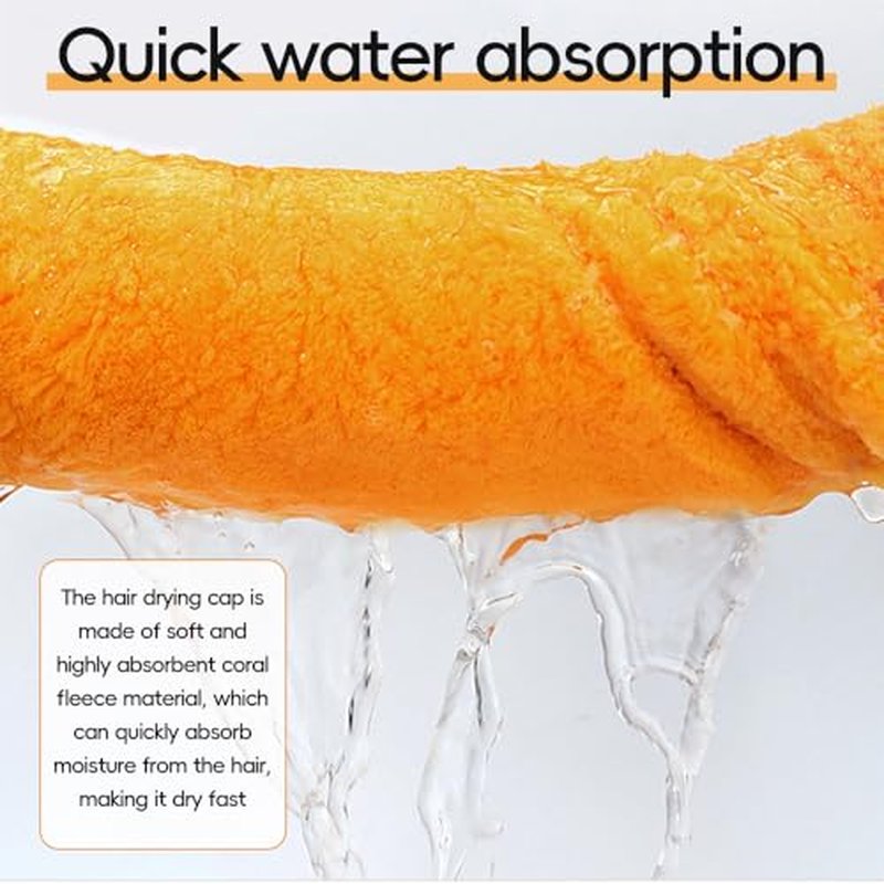 2Pcs Microfiber Hair Drying Caps Extrame Soft Ultra Absorbent Quick Drying Hair Turban Wrap Towels Bow Knot Shower Cap for Curly Long Thick Wet Hair Girls and Women (Burgundy+Yellow)