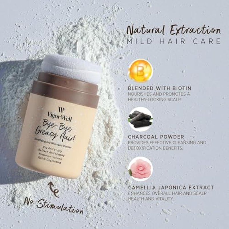NOPUNZEL Dry Shampoo Powder, Dry Shampoo for Women, Powder Dry Shampoo, Dry Shampoo for Dark Hair, Travel Size Dry Shampoo, Non Aerosol Dry Shampoo, Natural Dry Shampoo Travel Size - 2 Pack