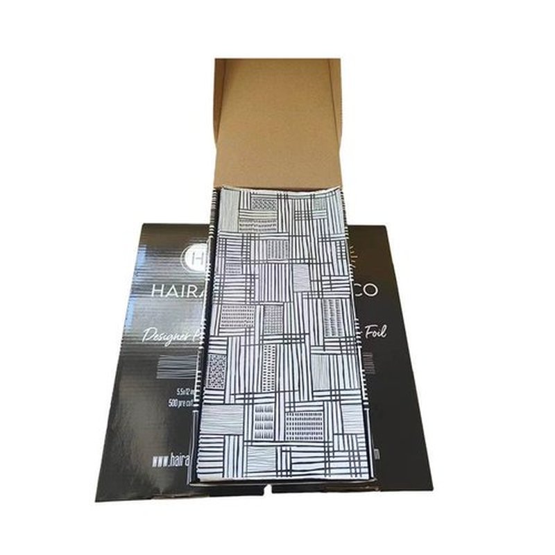 Hairaco Oversized Designer Hair Color Foils - 500 pre-cut, single sheet, extra long length foils, 5.5x12 inches Mosaic Collection