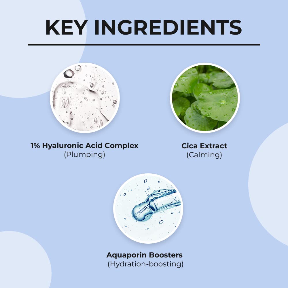Dr. Sheth's Haldi & Hyaluronic Acid Oil-Free Moisturizer Lightweight Moisturiser Rehydrates Dull Skin With 1% Hyaluronic Acid, Cica Extract & Aquaporin Boosters For Women & Men 50G