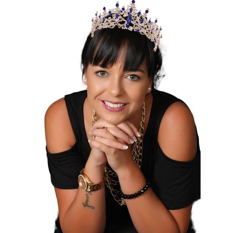 Yovic Baroque Wedding Crowns Rhinestone Bridal Crown and Tiara Crystal Bride Crown Prom Costume Party Hair Accessories for Women and Girls (Blue)