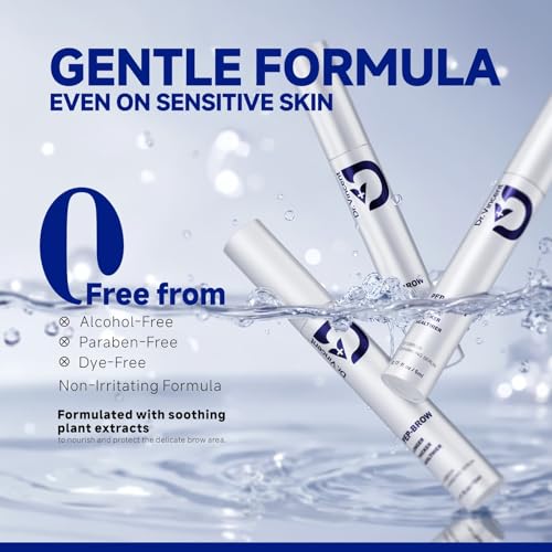 Eyebrow Growth Serum with Biotin Peptides, 2.3¡¿ Absorption Advanced Formula for Naturally Fuller, Thicker, Stronger Brows, Vegan Cruelty-Free, 0.17 Fl Oz (5mL)